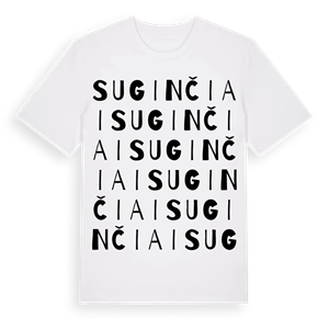 Suginčiai ordlek t-shirt – ekologisk bomull t-shirt från Pinshirt