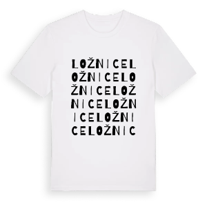 Ložnice ordlek t-shirt – ekologisk bomull t-shirt från Pinshirt