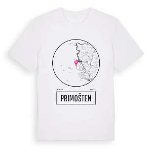 Primošten t-shirt – ekologisk bomull t-shirt från Pinshirt