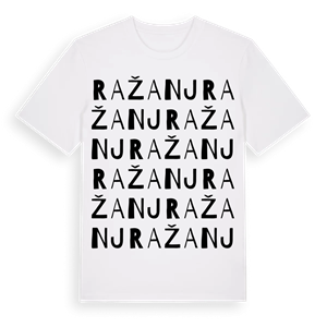 Ražanj ordlek t-shirt – ekologisk bomull t-shirt från Pinshirt