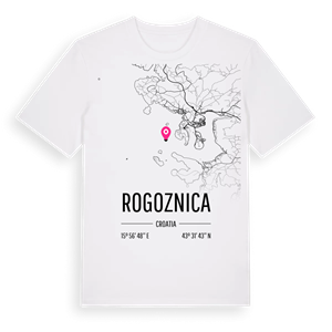 Rogoznica karta t-shirt – ekologisk bomull t-shirt från Pinshirt