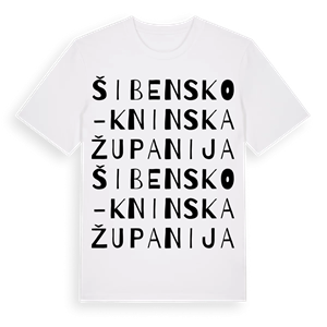 Šibensko-kninska županija ordlek t-shirt – ekologisk bomull t-shirt från Pinshirt