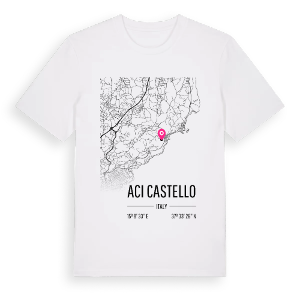 Aci Castello karta t-shirt – ekologisk bomull t-shirt från Pinshirt