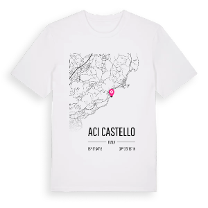 Aci Castello karta t-shirt – ekologisk bomull t-shirt från Pinshirt