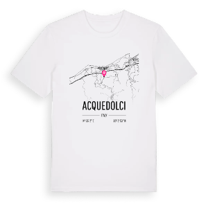 Acquedolci karta t-shirt – ekologisk bomull t-shirt från Pinshirt