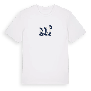 Alì college t-shirt – ekologisk bomull t-shirt från Pinshirt
