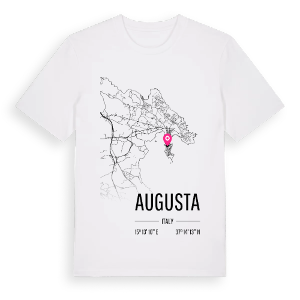 Augusta karta t-shirt – ekologisk bomull t-shirt från Pinshirt