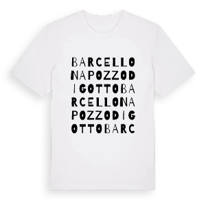 Barcellona Pozzo di Gotto ordlek t-shirt – ekologisk bomull t-shirt från Pinshirt
