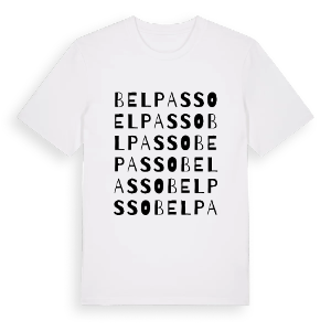 Belpasso ordlek t-shirt – ekologisk bomull t-shirt från Pinshirt