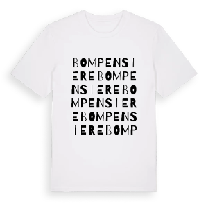 Bompensiere ordlek t-shirt – ekologisk bomull t-shirt från Pinshirt