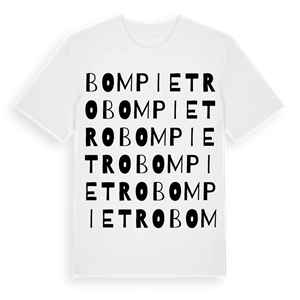 Bompietro ordlek t-shirt – ekologisk bomull t-shirt från Pinshirt