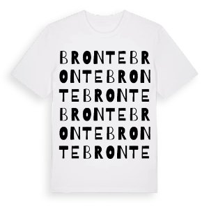 Bronte ordlek t-shirt – ekologisk bomull t-shirt från Pinshirt