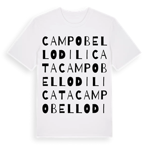Campobello di Licata ordlek t-shirt – ekologisk bomull t-shirt från Pinshirt