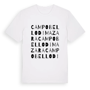 Campobello di Mazara ordlek t-shirt – ekologisk bomull t-shirt från Pinshirt