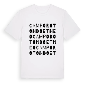 Camporotondo Etneo ordlek t-shirt – ekologisk bomull t-shirt från Pinshirt
