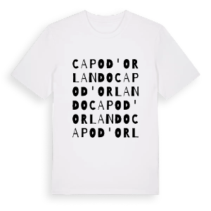 Capo d'Orlando ordlek t-shirt – ekologisk bomull t-shirt från Pinshirt