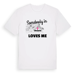Någon i Carlentini älskar mig t-shirt – ekologisk bomull t-shirt från Pinshirt