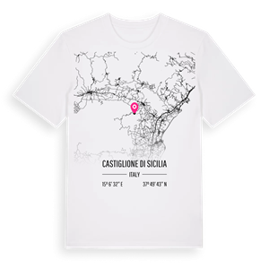 Castiglione di Sicilia karta t-shirt – ekologisk bomull t-shirt från Pinshirt