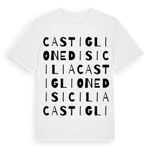 Castiglione di Sicilia ordlek t-shirt – ekologisk bomull t-shirt från Pinshirt