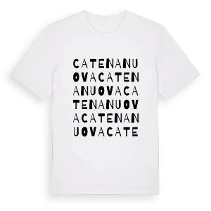 Catenanuova ordlek t-shirt – ekologisk bomull t-shirt från Pinshirt