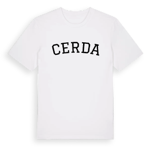 Cerda böjd t-shirt – ekologisk bomull t-shirt från Pinshirt
