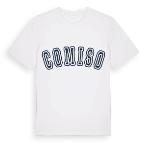 Comiso college t-shirt – ekologisk bomull t-shirt från Pinshirt