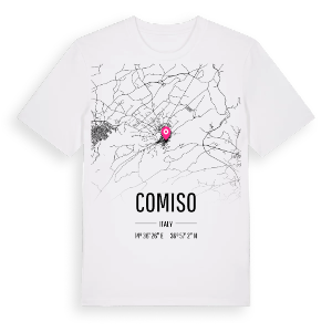 Comiso karta t-shirt – ekologisk bomull t-shirt från Pinshirt