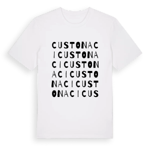 Custonaci ordlek t-shirt – ekologisk bomull t-shirt från Pinshirt