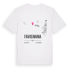 Favignana karta t-shirt – ekologisk bomull t-shirt från Pinshirt