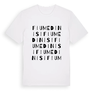 Fiumedinisi ordlek t-shirt – ekologisk bomull t-shirt från Pinshirt