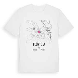 Floridia karta t-shirt – ekologisk bomull t-shirt från Pinshirt