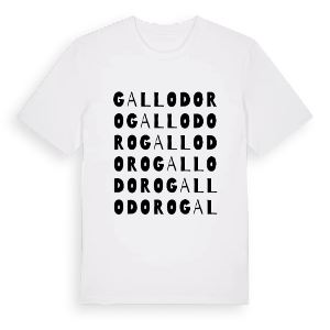 Gallodoro ordlek t-shirt – ekologisk bomull t-shirt från Pinshirt