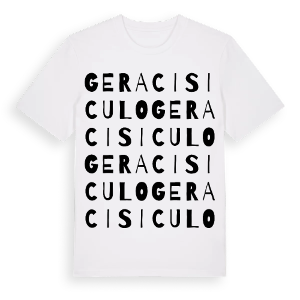 Geraci Siculo ordlek t-shirt – ekologisk bomull t-shirt från Pinshirt