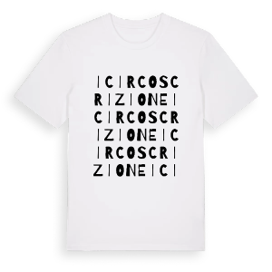 I Circoscrizione ordlek t-shirt – ekologisk bomull t-shirt från Pinshirt