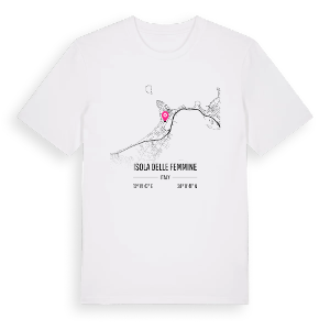 Isola delle Femmine karta t-shirt – ekologisk bomull t-shirt från Pinshirt