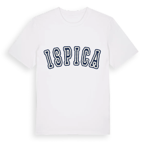 Ispica college t-shirt – ekologisk bomull t-shirt från Pinshirt