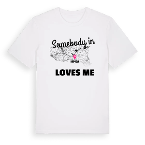 Någon i Ispica älskar mig t-shirt – ekologisk bomull t-shirt från Pinshirt