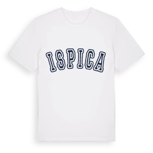 Ispica college t-shirt – ekologisk bomull t-shirt från Pinshirt