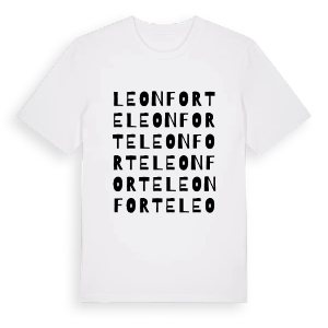 Leonforte ordlek t-shirt – ekologisk bomull t-shirt från Pinshirt