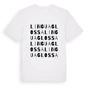 Linguaglossa ordlek t-shirt – ekologisk bomull t-shirt från Pinshirt