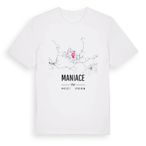 Maniace karta t-shirt – ekologisk bomull t-shirt från Pinshirt