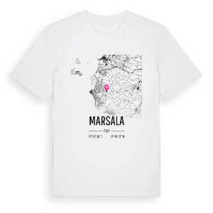 Marsala karta t-shirt – ekologisk bomull t-shirt från Pinshirt