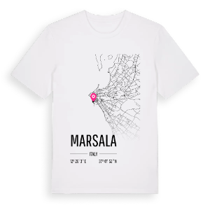 Marsala karta t-shirt – ekologisk bomull t-shirt från Pinshirt