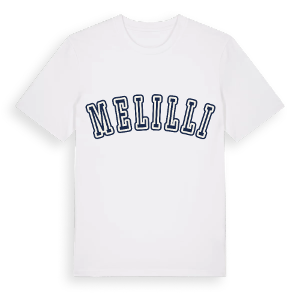 Melilli college t-shirt – ekologisk bomull t-shirt från Pinshirt