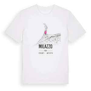 Milazzo karta t-shirt – ekologisk bomull t-shirt från Pinshirt