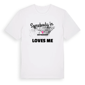 Någon i Misterbianco älskar mig t-shirt – ekologisk bomull t-shirt från Pinshirt