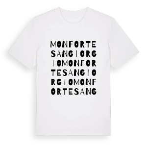 Monforte San Giorgio ordlek t-shirt – ekologisk bomull t-shirt från Pinshirt