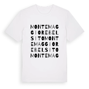 Montemaggiore Belsito ordlek t-shirt – ekologisk bomull t-shirt från Pinshirt