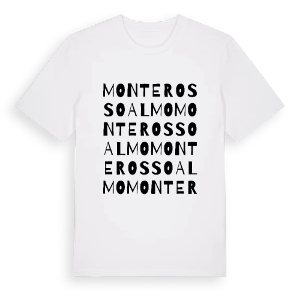 Monterosso Almo ordlek t-shirt – ekologisk bomull t-shirt från Pinshirt