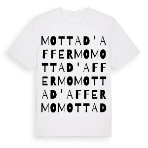 Motta d'Affermo ordlek t-shirt – ekologisk bomull t-shirt från Pinshirt